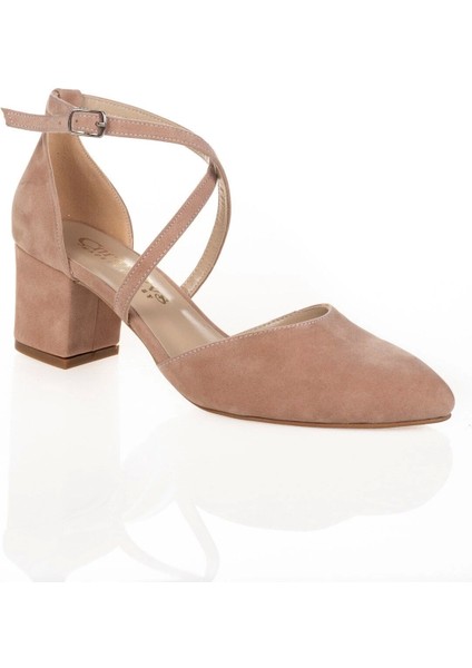 Kadın Moda Şık Pudra Süet Topuklu Klasik Ayakkabı Topuklu Düğün Nişan Gece Abiye Ayakkabısı fiyatları