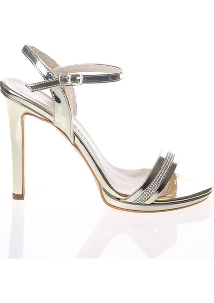 Kadın Moda Şık Gold Parlak Zarif Tasarım Düğün Nişan Gece Abiye Ayakkabısı fırsatları