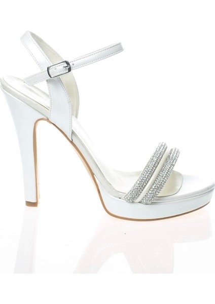 Kadın Gümüş Ayna Double Abiye Ayakkabı Kadın Topuklu Şık Gece Ayakkabısı Zarif Tasarım modelleri