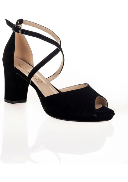 Kadın Moda Şık Siyah Topuklu Ayakkabı Topuklu Zarif Tasarım Düğün Nişan Gece Abiye Ayakkabısı fiyatları