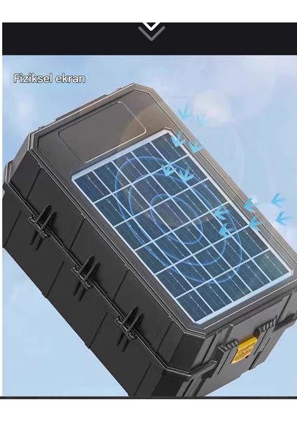 W5220-2 Ultra Güçlü Fan Soğutmalı 48000 Lümen El Feneri 21700MAH Güneş Enerjili Solar Lamba fırsatları