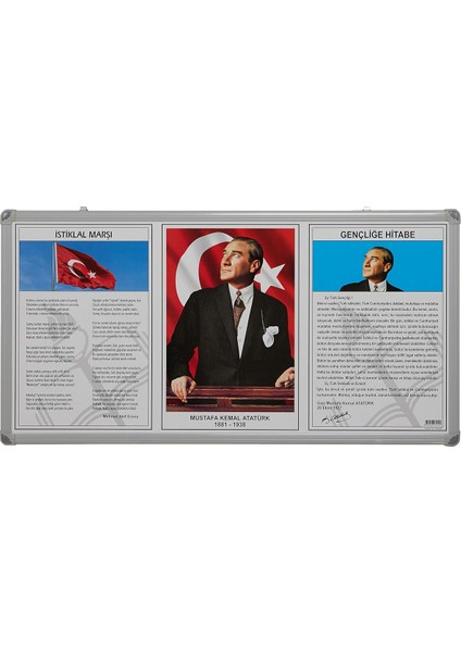 Panda Pan 419 Alüminyum Çerçeveli 3'lü Milli Levha