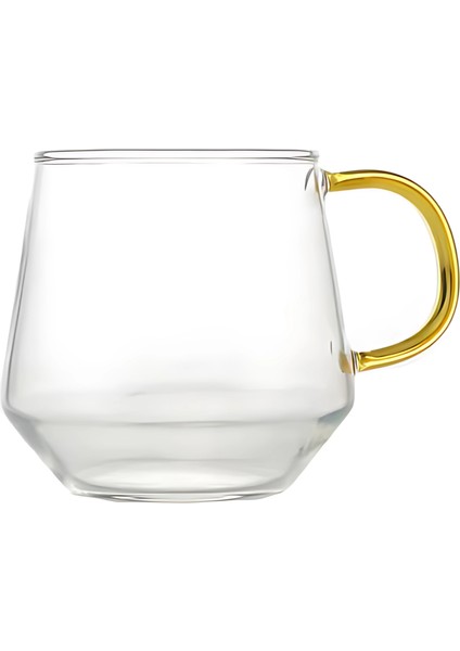 4'lü Borosılıkat Cam Kupa Kulplu Bardak | Ev Ofis Çay, Kahve, Meşrubat, Bardağı 400 ml fiyatları