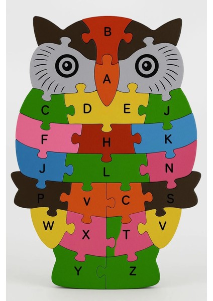 Eğitici Ahşap Baykuş Puzzle