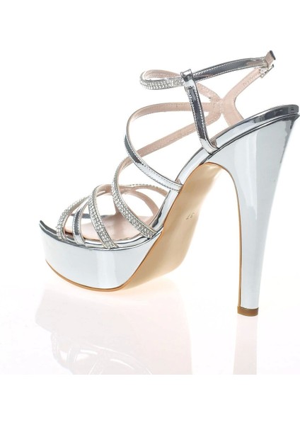 Kadın Moda Şık Gold Ayna Taş Topuklu Zarif Tasarım Düğün Nişan Gece Abiye Ayakkabısı modelleri