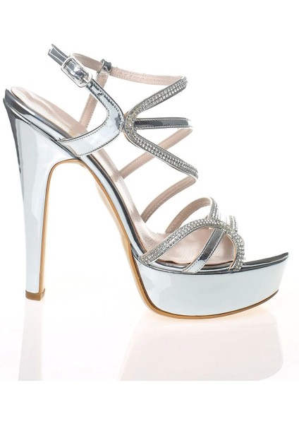 Kadın Moda Şık Gold Ayna Taş Topuklu Zarif Tasarım Düğün Nişan Gece Abiye Ayakkabısı fırsatları