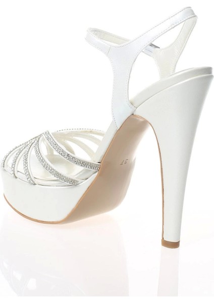 Kadın Moda Şık Sedef Taşlı Topuklu Zarif Tasarım Yüksek Topuk Düğün Nişan Gece Abiye Ayakkabısı modelleri