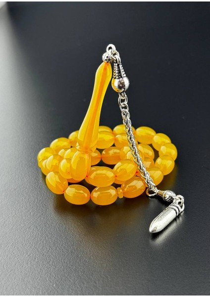 Sülün Imamiye Sıkma Kehribar Tesbih Hcz-Model Mhjt