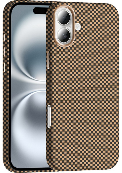 iPhone 16 Plus Kılıf M-Safe Karbon Fiber Tasarım Gross Kapak