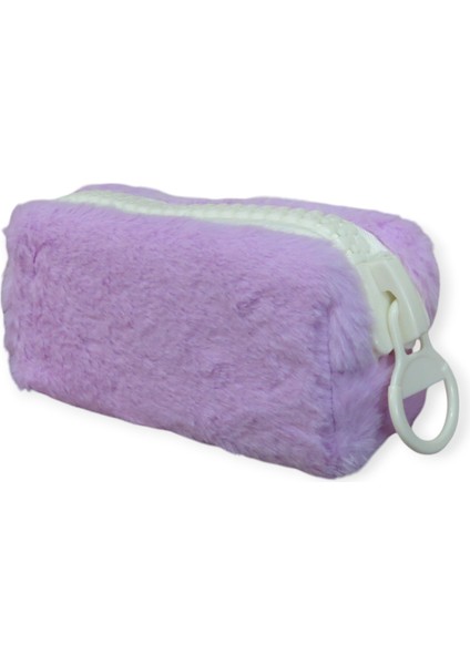 Maskotlu Dev Fermuarlı Peluş Kalem Çantası