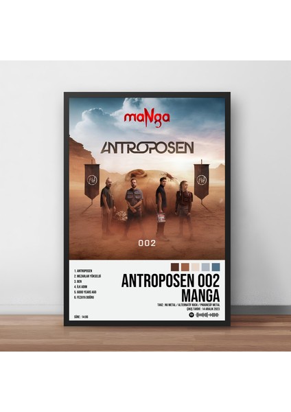 Manga - Antroposen 002 Albüm Spotify Çerçeveli Poster Tablo
