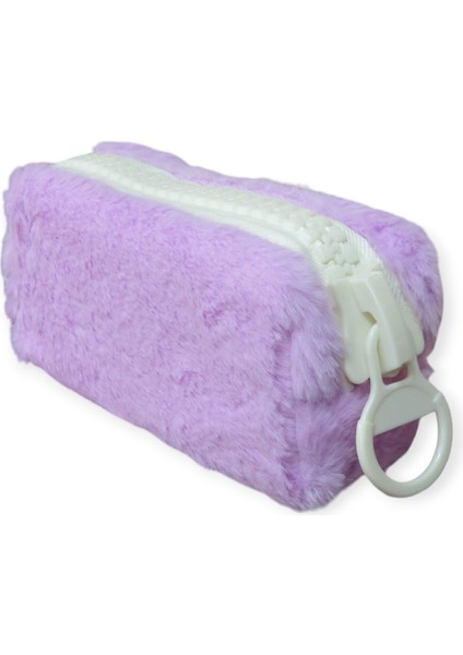Maskotlu Dev Fermuarlı Peluş Kalem Çantası