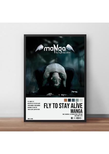 Manga - Fly To Stay Alive Albüm Spotify Çerçeveli Poster Tablo