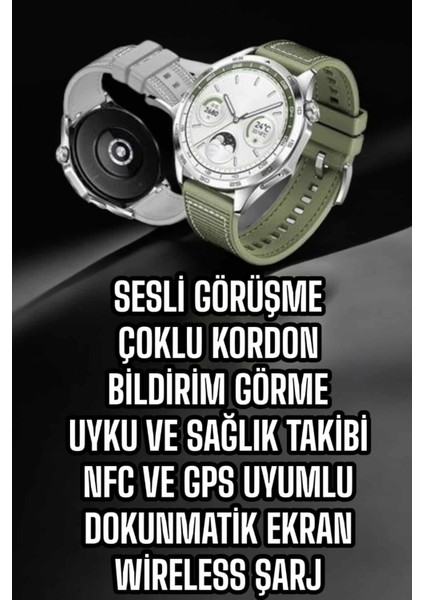 Akıllı Saat Sesli Görüşme Titreşimli Nabız Sensörlü Spor Modları