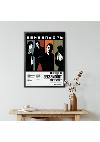 Seksendört - Seksendört Albüm Spotify Çerçeveli Poster Tablo modelleri