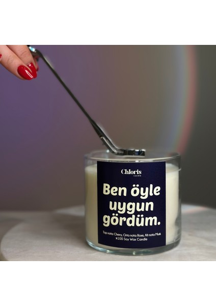 Ben Öyle Uygun Gördüm Kokulu Mum, Dekoratif Mum, Soya Wax Mum, Dekorasyon fırsatları