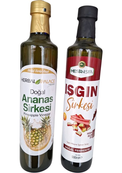 Ananas Sirkesi 500 ml & Işgın Sirkesi 500 ml Avantajlı Sirke Seti