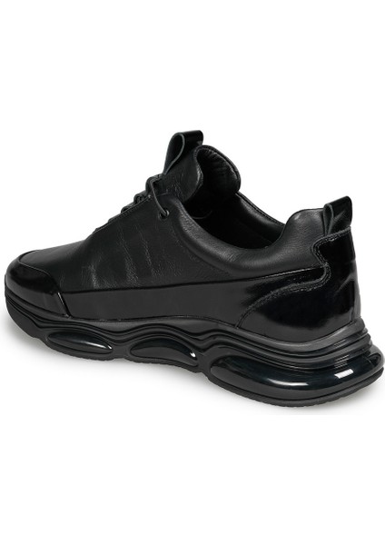 Siyah Sneakers Deri Erkek Ayakkabı