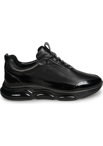 Siyah Sneakers Deri Erkek Ayakkabı