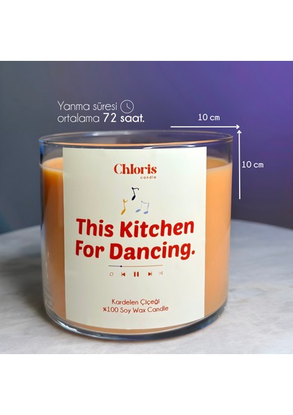 This Kitchen For Dancing Kokulu Mum, Dekoratif Mum, Soya Wax Mum, Hediyelik Mum, Dekorasyon