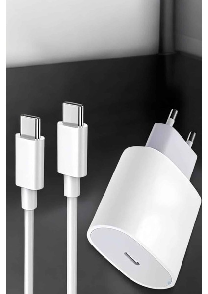 Şarj Aleti Ios 15/15 Pro Max Uyumlu Şarj Adaptörü ve Kablosu