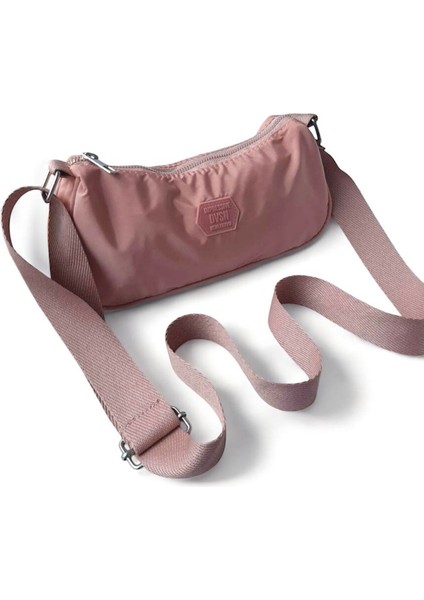 Baget Çanda Pudra Renk Kadın Çantası Askılı Hediyeli
