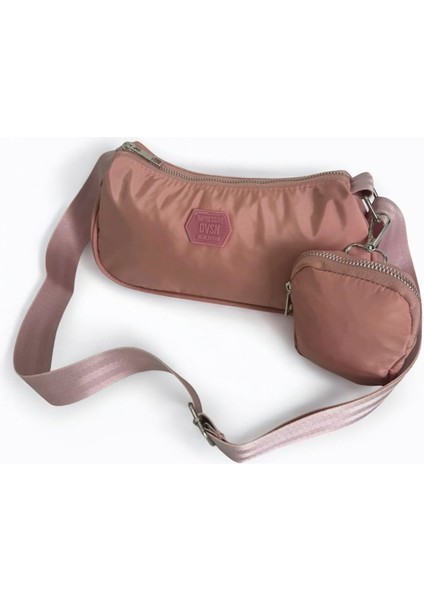 Baget Çanda Pudra Renk Kadın Çantası Askılı Hediyeli modelleri