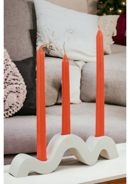 Şamdan Mumluk Dekoratif Mumluk Beyaz Renk Tealight Mumluk Model 13