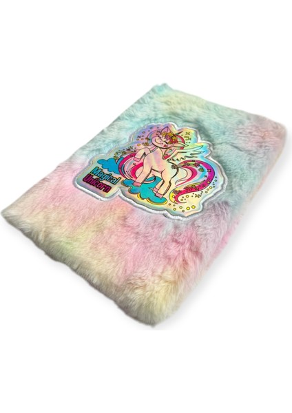 Unicorn Peluş Hatıra Defteri 15CM x 21CM 80 Yaprak Çizgili