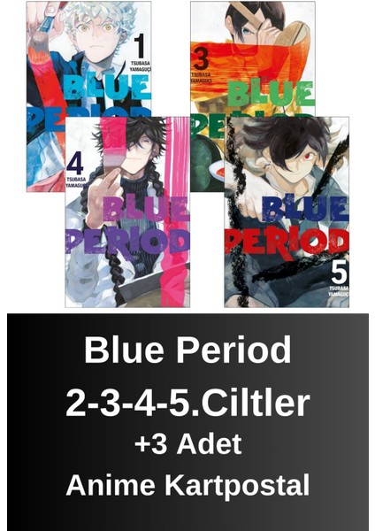 Blue Period 2-3-4-5.ciltler (4 Kitap) | Anime Kartpostallar