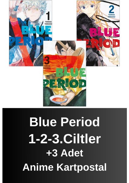 Blue Period 1-2-3.ciltler (3 Kitap) | Anime Kartpostallar