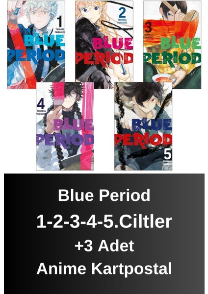 Blue Period 1-2-3-4-5.ciltler (5 Kitap) | Anime Kartpostallar