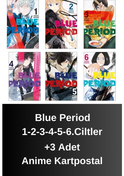 Blue Period 1-2-3-4-5-6.ciltler (6 Kitap) | Anime Kartpostallar