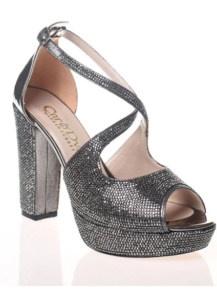 Kadın Gold Abiye Ayakkabı Kadın Topuklu Şık Gece Ayakkabısı Zarif Tasarım Yüksek Topuk