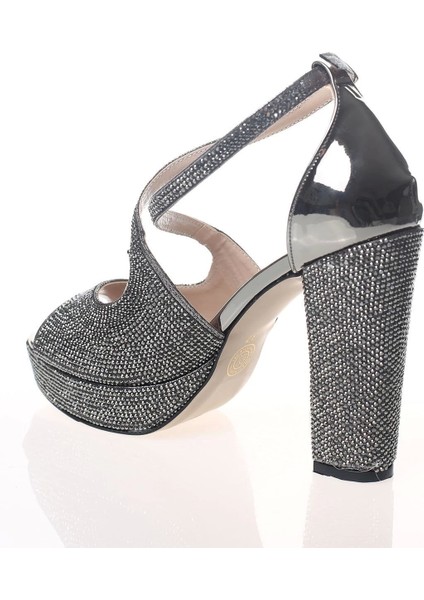 Kadın Gold Abiye Ayakkabı Kadın Topuklu Şık Gece Ayakkabısı Zarif Tasarım Yüksek Topuk fırsatları