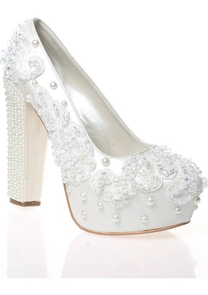 Kadın Sedef Inci Taş Işlemeli Gelin Ayakkabı Kadın Topuklu Abiye Ayakkabı Şık Gece Ayakkabısı