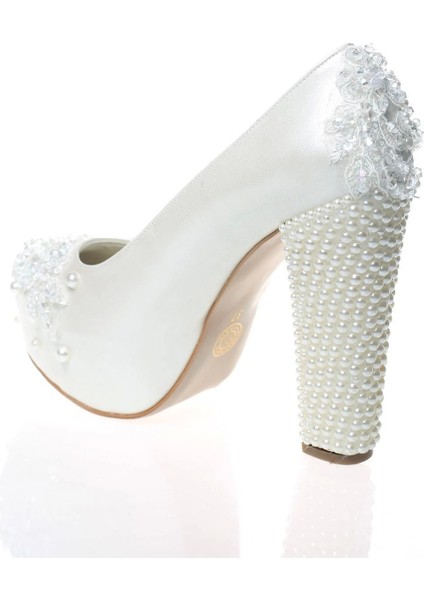 Kadın Sedef Inci Taş Işlemeli Gelin Ayakkabı Kadın Topuklu Abiye Ayakkabı Şık Gece Ayakkabısı fırsatları