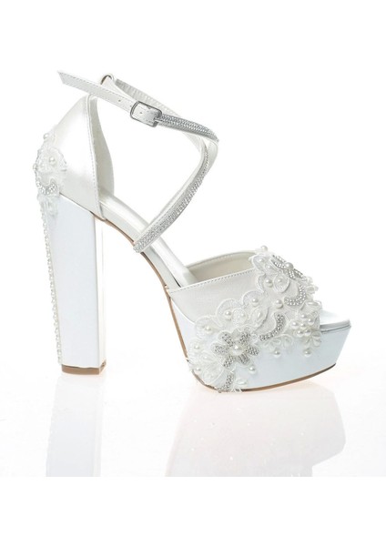 Gelin Sedef Inci Taş Işlemeli Ayakkabı Kadın Topuklu Abiye Ayakkabı Şık Gece Ayakkabısı modelleri