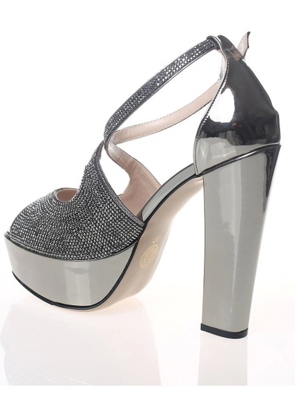 Kadın Gold Ayna Yüz Taş Abiye Ayakkabı Kadın Topuklu Şık Gece Ayakkabısı Zarif Tasarım fırsatları