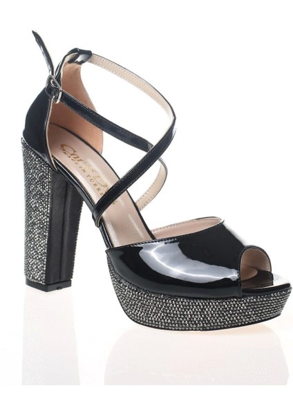 Kadın Moda Şık Gold Ayna Ökçe Poli Taş Topuklu Zarif Tasarım Düğün Nişan Gece Abiye Ayakkabısı fiyatları