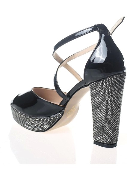 Kadın Moda Şık Gold Ayna Ökçe Poli Taş Topuklu Zarif Tasarım Düğün Nişan Gece Abiye Ayakkabısı modelleri