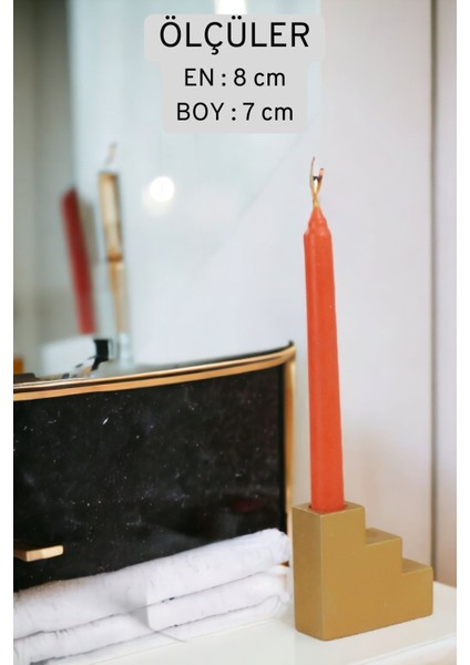 Şamdan Mumluk Dekoratif Mumluk Beyaz Renk Tealight Mumluk Model 18