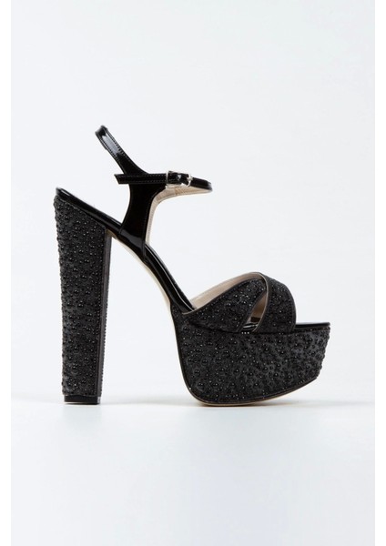 Gold Ayna Full İnci Taşlı Çapraz Model Klasik Topuklu Platformlu Kadın Abiye Ayakkabı Kadın Topuklu modelleri