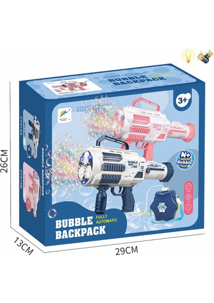 Şarjlı Baloncuk Makinesi Otomatik Işıklı Büyük Boy 41CM + 500ML Baloncuk Suyu indirimleri