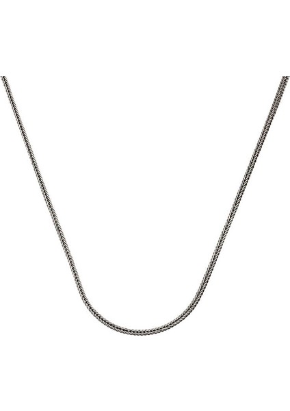 ​Gümüş 2 mm Tilki Kuyruğu 55 cm Zincir
