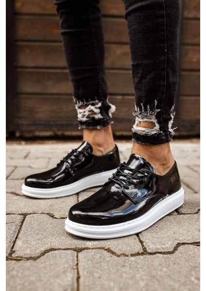 Bartiniavm CH003 Rbt Pelle Verniciata Classica Erkek Ayakkabı Sıyah indirimleri