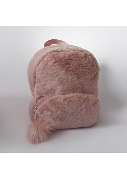 Kız Çocuk ve Kadın Sırt Çantası Pembe Peluş