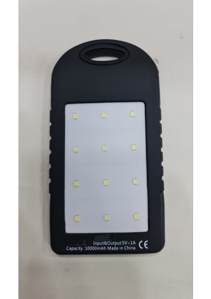 10000 mAh Solar Güneş Enerjili 12 LED Işıklı Flaşörlü Powerbank fırsatları