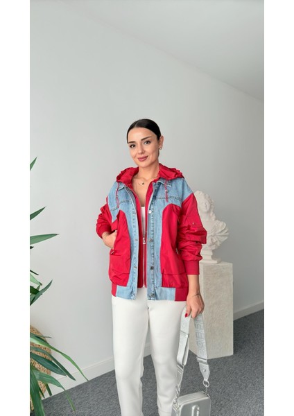 Veto Kadın Jean Detatylı Kapüşonlu Yağmurluk Mont fiyatları