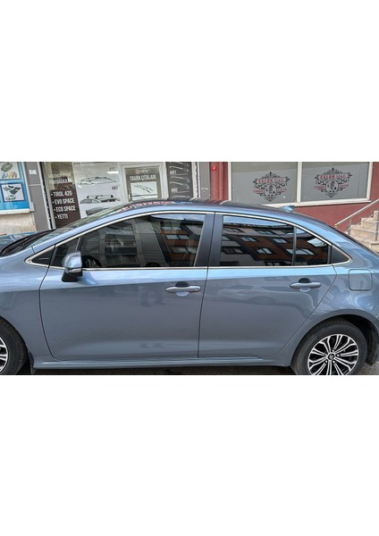 Toyota Corolla 2019-2025 Cam Çerçevesi Full Set Paslanmaz Çelik 12 Parça